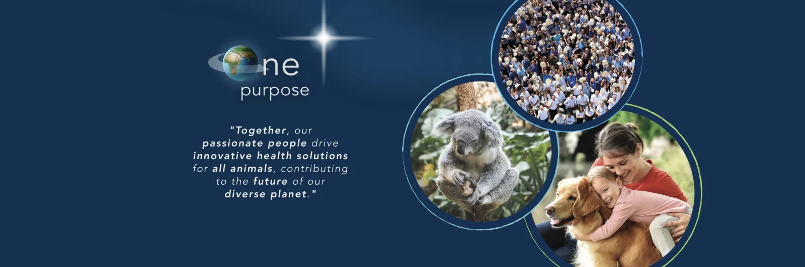 Banner "Nosso Prop&oacute;sito" &mdash; equipe Ceva unida pela sa&uacute;de animal