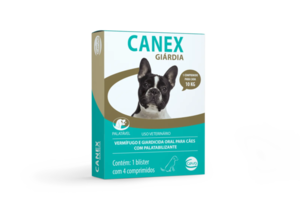 Embalagem do Canex Giardia &mdash; antiparasit&aacute;rio para c&atilde;es