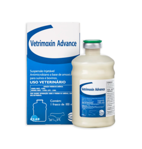 Embalagem do Vetrimoxin Advance &mdash; antibi&oacute;tico para bovinos e su&iacute;nos