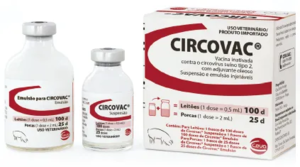 Embalagem da vacina Circovac para su&iacute;nos